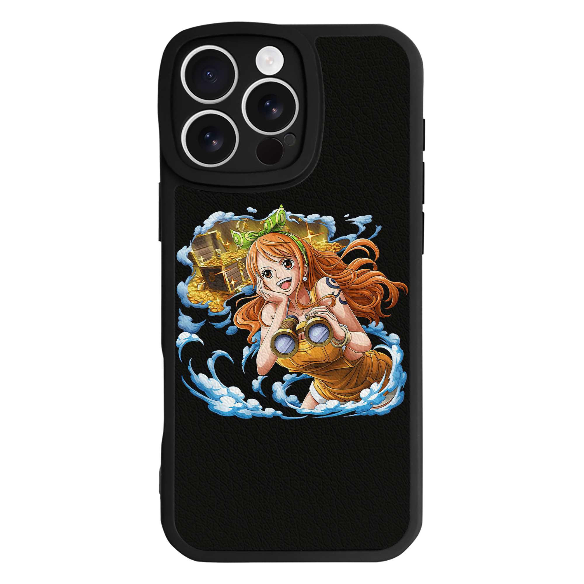 （画像用） ワンピース ナミ ONE PIECE Nami 【iPhone 16シリーズ対応】シリコンスマホケース（レザー調） 材質：シリコン